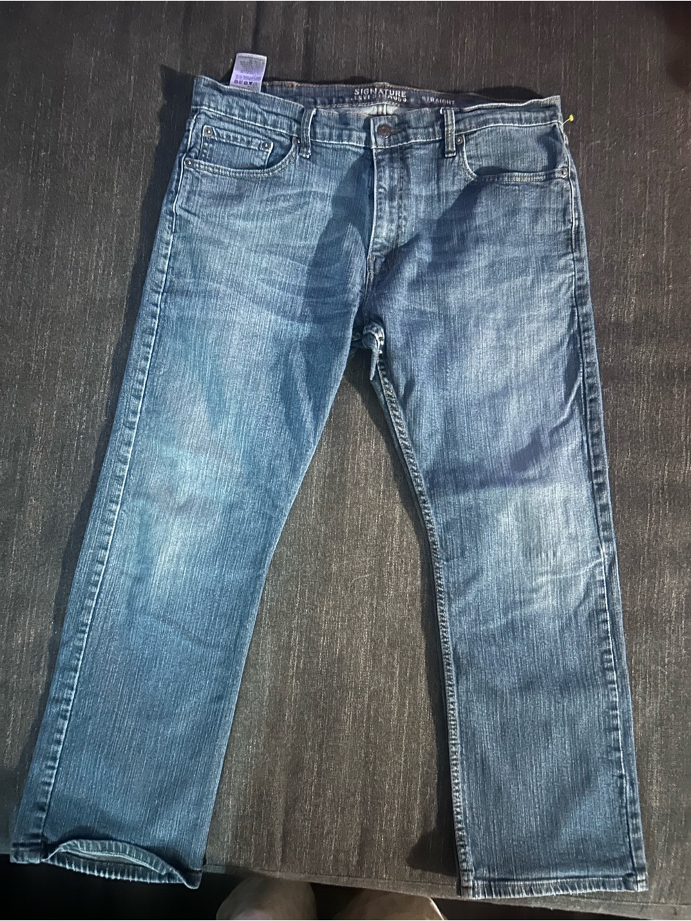 Signature by Levi Strauss & Co. Blue Straight Leg Denim Jeans 38x30